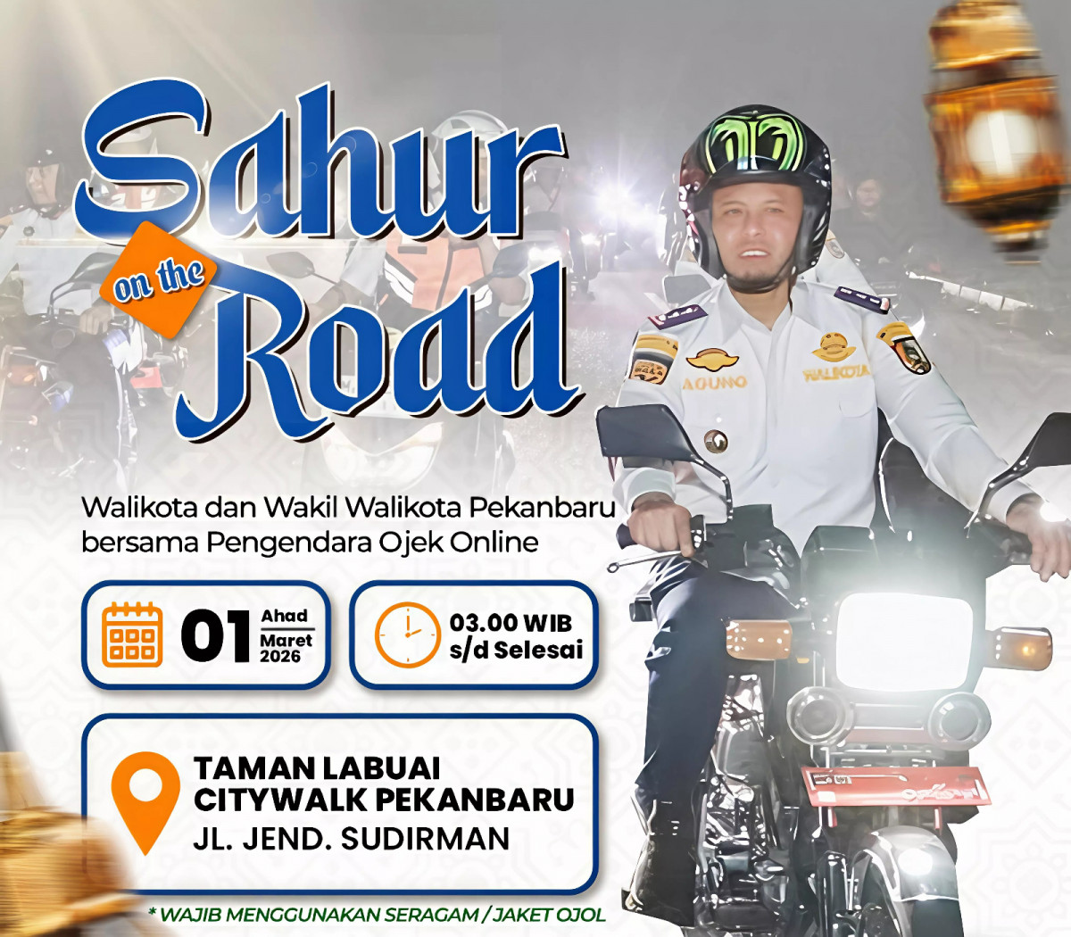Walikota Pekanbaru akan Sahur On The Road dengan 1.500 Driver Ojol